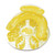 Yellow and Clear Inflatable Water Pop Circular Swimming Pool Lounger 48.5”