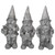 Set of 3 Gray Gardening Garden Gnomes Outdoor Statues 15.75": Whimsical Guardians for Your Garden