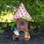 14" Solar Lighted Bless Our Home Gnome Tree House Outdoor Garden Statue