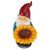 11.5" Standing Gnome Holding Sunflower Outdoor Garden Statue