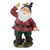11.25" Red and Green Gnome with Butterfly Outdoor Garden Statue: Whimsical Garden Accent