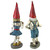 Set of 2 Skeleton Gnome Outdoor Garden Statues 18"