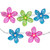 Set of 10 Pink, Blue and Green Flower Patio and Garden Novelty Lights 2.5