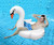 53.5" Inflatable White Swan Swimming Pool Ring Float