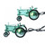 Set of 10 Country Heritage Green Farm Tractor Christmas Lights - 9 ft Green Wire