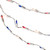 Mini Swag Patriotic Lighting - Red White and Blue - 6' - White Wire - 100ct