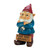 11.25" Brown and Blue Keep Off Grass Grumpy Gnome Outdoor Statue