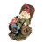 9.5" Brown and Green Rocking Chair Gnome Outdoor Statue