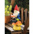 Bookworm Gnome Solar Powered Outdoor Statue - 9.5" - Blue and Yellow