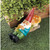 Sleepy Gnome Solar Powered Outdoor Statue - 13" - Green and Blue