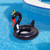 45" Inflatable Black Swan Swimming Pool Lounger