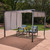 115" Gray and Brown Contemporary Solid Outdoor Patio Gazebo