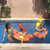 Set of 2 Inflatable Hot Dog Ride On Swimming Pool Battle Set with Boppers Game - 56"