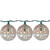 Set of 10 Miniature Sparkly White Ball Party Christmas Lights - Green Wire