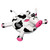Inflatable Black and White Ride-On Cow Novelty Swimming Pool Float, 54-Inch