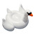 75" Inflatable White & Black Giant Swan Pool Float - Summer Fun for Kids & Adults