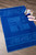 64" Blue Rectangular Jacquard Beach Towel with Minimalist Design
