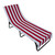 82" Red and White Stripe With Top Fitted Pocket Beach Towel