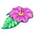 70" Inflatable Green and Pink Hibiscus Flower Pool Float