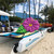 70" Inflatable Green and Pink Summer Hibiscus Flower Lounge Pool Float