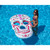 Inflatable White and Pink Sugar Skull Swimming Pool Float, 12-Inch