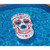 Inflatable White and Pink Sugar Skull Swimming Pool Float, 12-Inch
