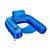 Relax in Style with our Inflatable Blue Swirl Pattern Loop Pool Lounger Chair
