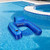 39" Inflatable Blue Swirl Pattern Loop Swimming Pool Lounger Chair