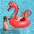 Inflatable Red and Green Coral Seahorse Swimming Pool Ring Float, 48-Inch