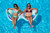 Inflatable Masquerade Double Mesh Seat Swimming Pool Float - 12" - Blue And Purple