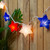 10-Count Red and Blue Fourth of July Star String Light Set, 5.25' White Wire
