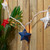10-Count Red and Blue Fourth of July Star String Light Set, 7.25ft White Wire