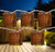 10-Count Brown Tropical Bamboo Outdoor Patio String Light Set, 7.25ft White Wire