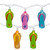10-Count Summer Flip Flop Novelty String Christmas Light Set, 7.25ft White Wire