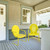 34-Inch Outdoor Retro Tulip Steel Armchair, Yellow