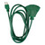 10' Green 3-Prong Outdoor Extension Power Cord with Fan Style Connector