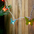 10-Count Vibrantly Colored Summer Butterfly Outdoor Patio String Light Set, 9ft White Wire