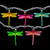 10-Count Dragonfly Patio Lights, 7.25ft - White Wire