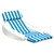 Enjoy Comfortable Poolside Lounging with the 66-Inch Striped Blue and White Floating Cushion Lounge Chair