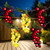 5-Count Red and Green Grape Cluster String Light Set, 8ft Brown Wire