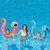 Set of Two Pink and Blue Inflatable Seahorse Noodle Swimming Pool Toys, 54-Inch