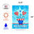 Blue and Red Potted Patriotic Welcome Outdoor Garden Flag 18" x 12.5"
