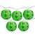 10-Count Green Shamrock St. Patrick's Day Paper Lantern Patio Lights, 8.5ft White Wire