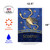 Blue and Gold Zodiac Scorpio Outdoor Garden Flag 18" x 12.5"