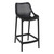 37.5" Black Solid Patio Resin Counter Stool - Modern Design for Cozy Seating Space