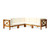 5pc Brown and Beige Contemporary Handcrafted Outdoor Sofa with Cushions 30.25"