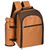 8.5" x 11" Orange and Brown Backpack Style 2-Person Picnic Kit Cooler