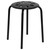 Set of 5 Black Contemporary Outdoor Furniture Patio Stackable Nesting Stools 17.5"