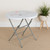 31.5" Granite White and Gray Round Contemporary Outdoor Patio Folding Table