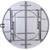 70.75" Granite White Round Folding Table with Carrying Handle